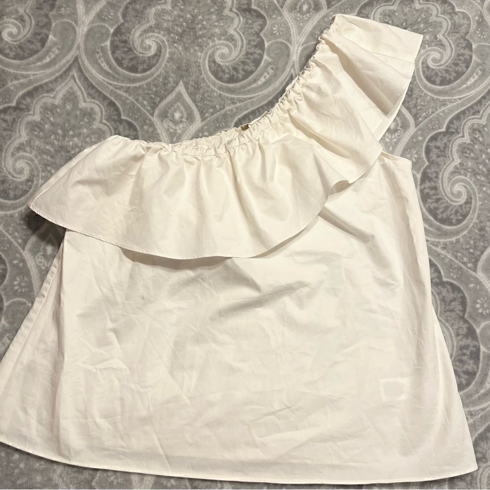 Kate Spade one shoulder ruffled top